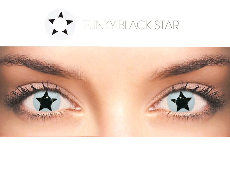 Funky Black Star Cosplay Lenses